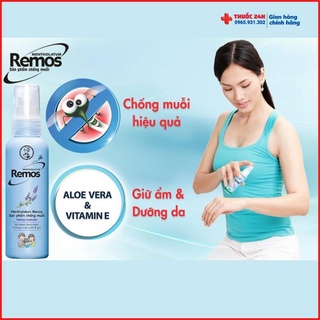 Xịt xua muỗi, chống muỗi remos chai 60ml
