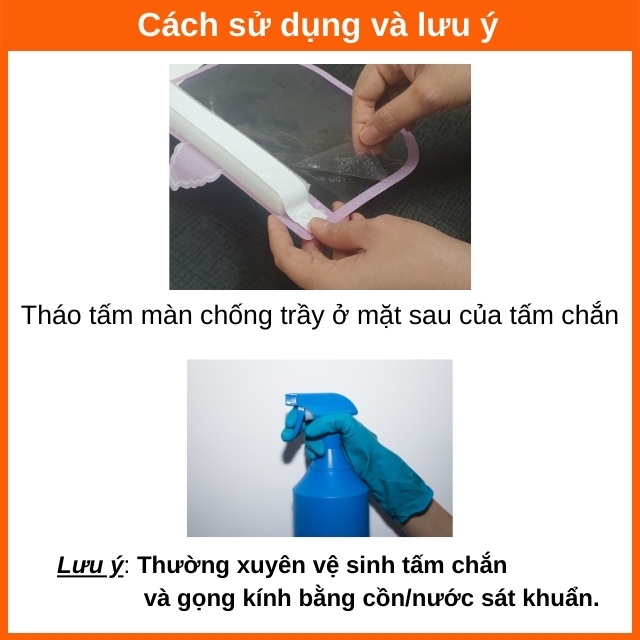 Tấm chắn giọt bắn cho bé yêu (loại dây đeo qua đầu) (mẫu ngẫu nhiên nhưng khách có thể chat riêng với shop)