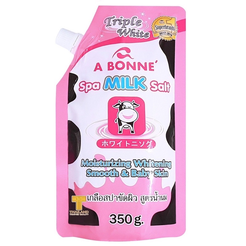 Muối tắm sữa bò abonne - tẩy tế bào chết body thái lan hương sữa tươi 350g sáng da