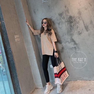 Áo thun lụa giấy nữ cổ tim xẻ tà SIÊU HOT