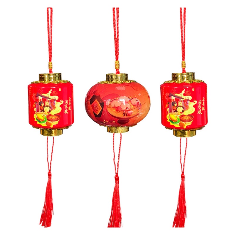 Lồng Đèn Nhỏ Bằng ABS Màu Dạ Quang Dùng Trang Trí Lễ Hội Mùa Xuân