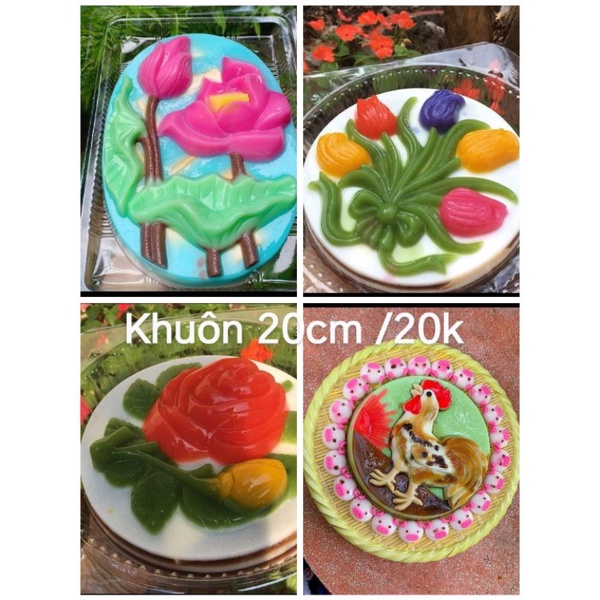 khuôn thạch rau câu 20cm