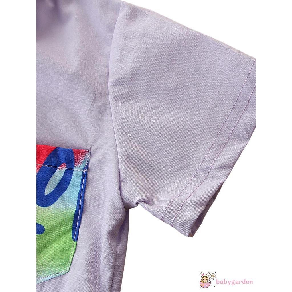 Bộ Áo Sơ Mi Tay Ngắn Kèm Cà Vạt Thời Trang Dành Cho Bé Gái