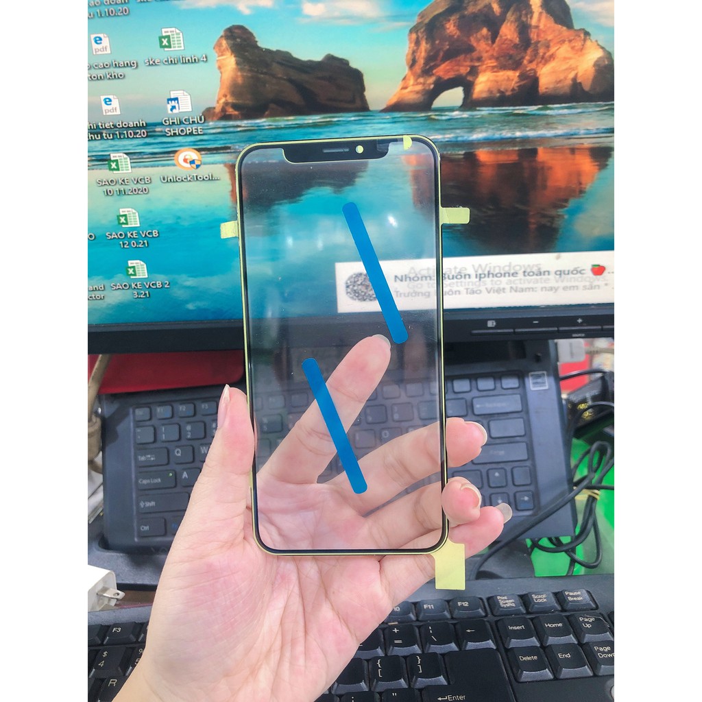 KÍNH ÉP IPHONE X SIU VÀNG