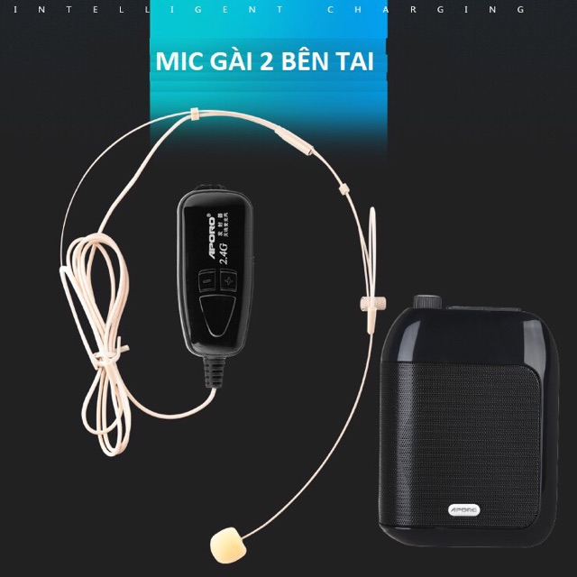 - Bộ loa trợ giảng Aporo T9 2.4G phiên bản mic hạt gạo cao cấp