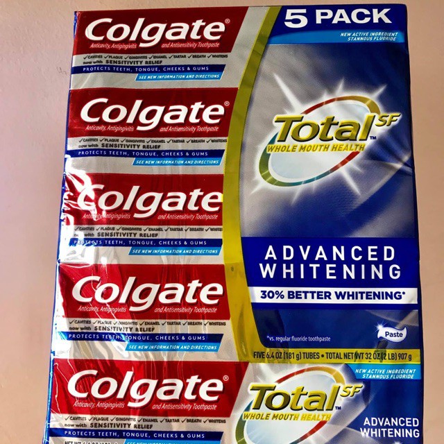 Kem Đánh Răng Colgate Total Whitening của Mỹ 181gr