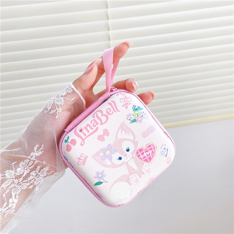 Túi Đựng Tiền Xu/Tai Nghe Hình Vuông Bằng Silicon Họa Tiết Hoạt Hình Snoopy Winnie the Pooh 3C