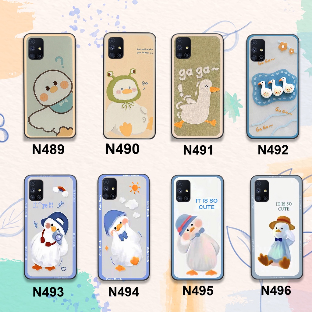 Ốp Samsung M51 bộ hình cute dễ thương gấu thỏ xinh xắn vẽ tay lạ mắt