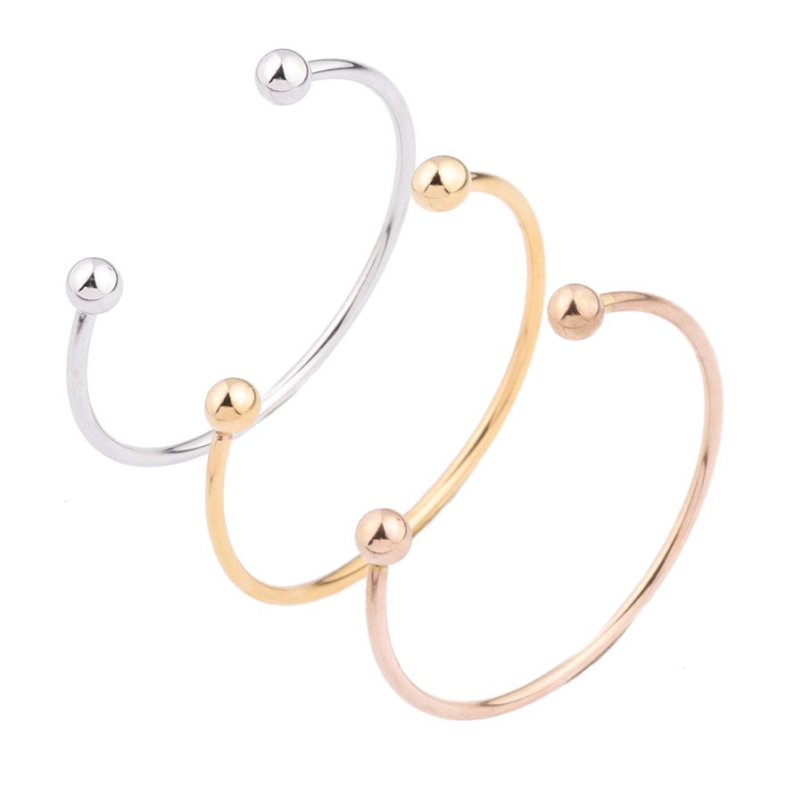 Chuỗi Hạt Tròn Bằng Thép Không Gỉ 3mm Mỏng 60mm Tự Làm Vòng Đeo Tay