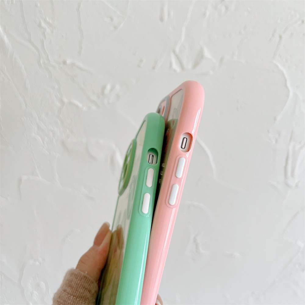 Ốp Điện Thoại Mềm Trong Suốt Họa Tiết Trái Tim Màu Gradient Cho iPhone 13 12 Max 11 Pro XS Max XR X
