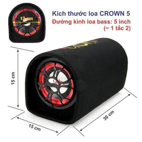 Loa Crown cỡ số 5, mẫu mới có blutooth kết nối không dây.