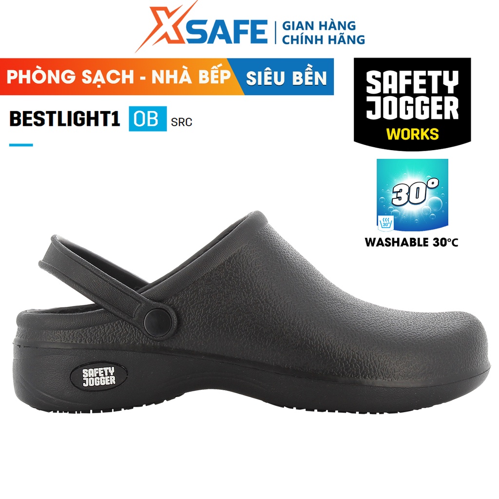 Giày chống trượt Safety Jogger Bestlight chuẩn chống trượt SRC, siêu nhẹ, có quai sau, dùng cho phòng sạch nhà bếp