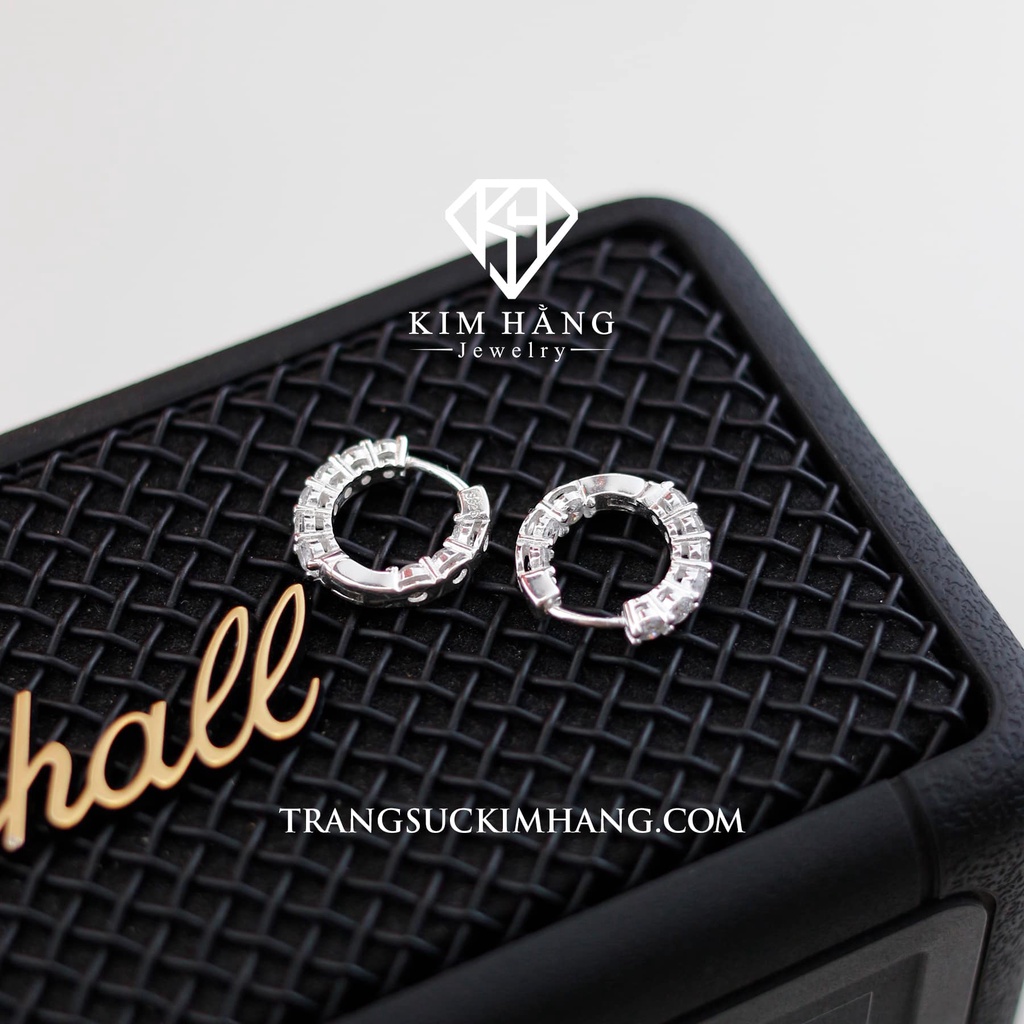 Khuyên Tai BẠC Thiết Kế Full Đá