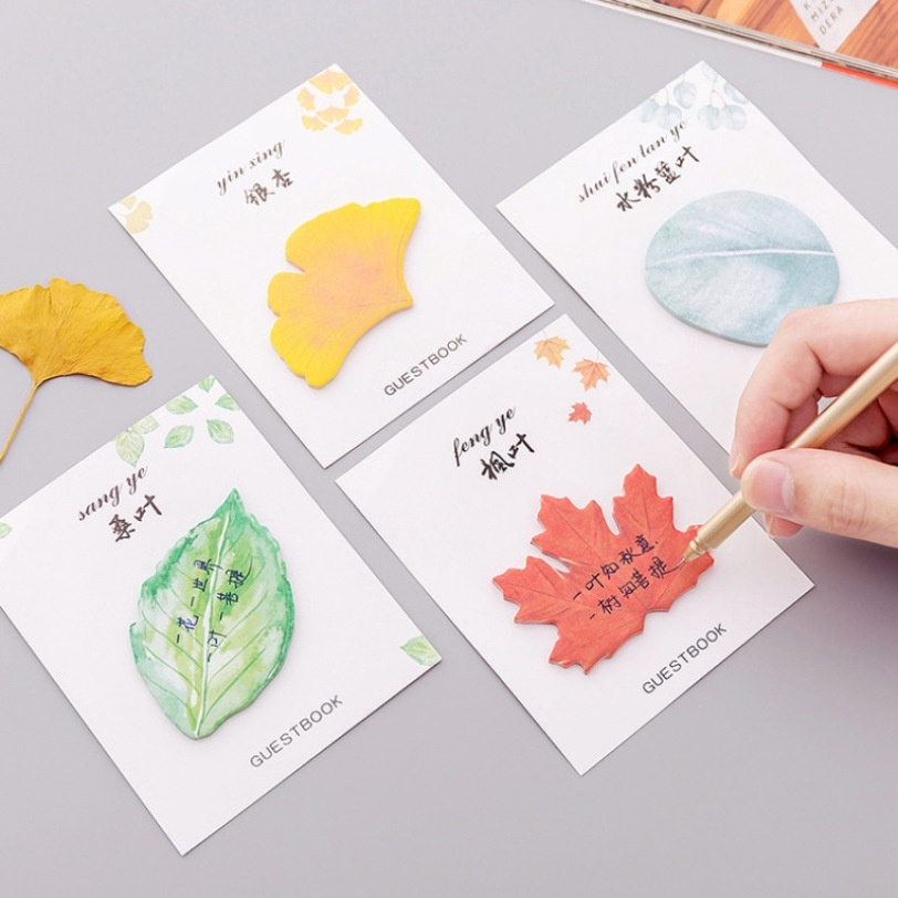 Giấy Ghi Chú Hình Chiếc Lá Xinh Xắn