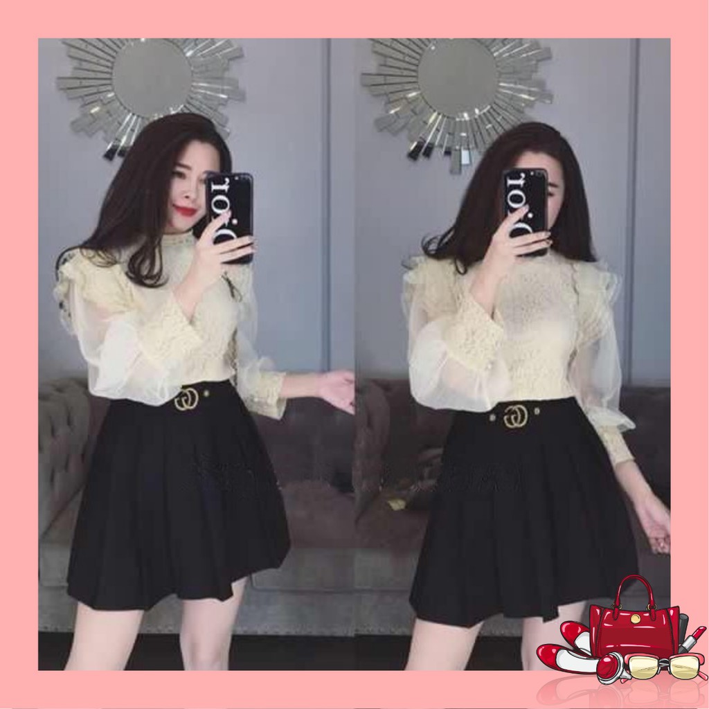 Chân váy xếp ly MIX GG