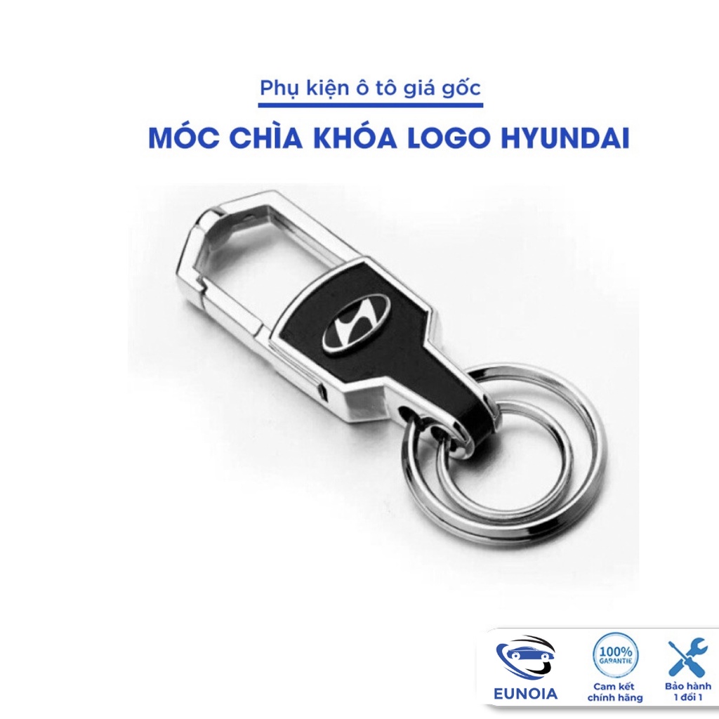 Móc khóa da cao cấp logo hãng Hyundai i10 accent elantra tucson santafe