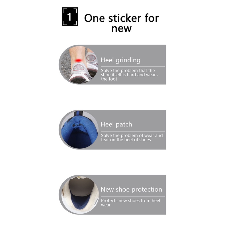 Set 4 Miếng Dán Bảo Vệ Gót Giày Cao Gót Chống Trượt Tiện Lợi