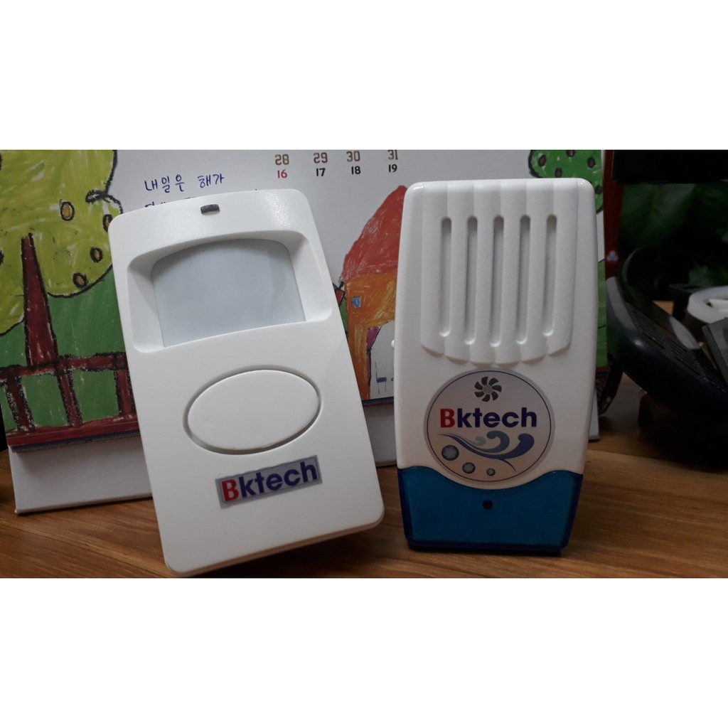 Giá siêu tốt  [HOT] Chuông Báo Khách, Báo Trộm Không Dây BKTech AM68W, AM-B68W