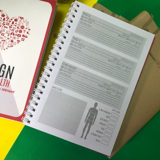 Sổ tay lập kế hoạch sức khỏe kích thước A5 bền đẹp