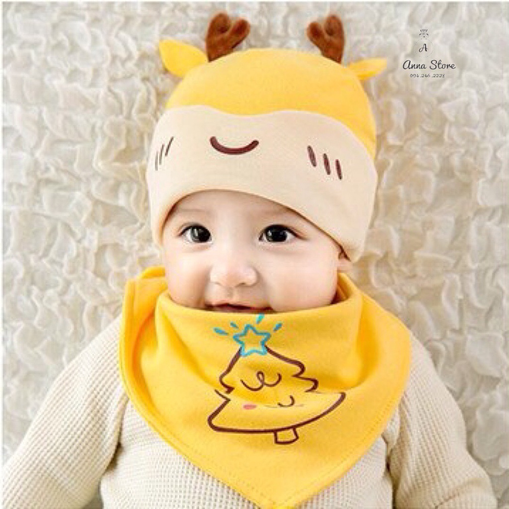MUP 123 : Set mũ kèm khăn cho bé cực xinh