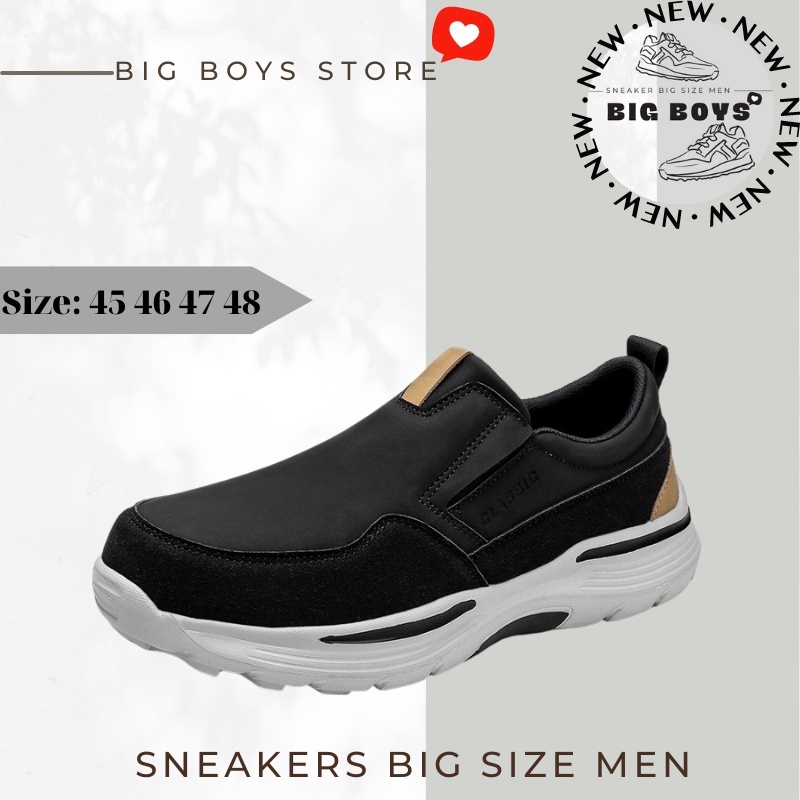 Giày Nam Xỏ Big Size Slip On Checker - Giày Sneaker Nam Thời Trang Size Lớn Ngoại Cỡ 44 45 46 474 48