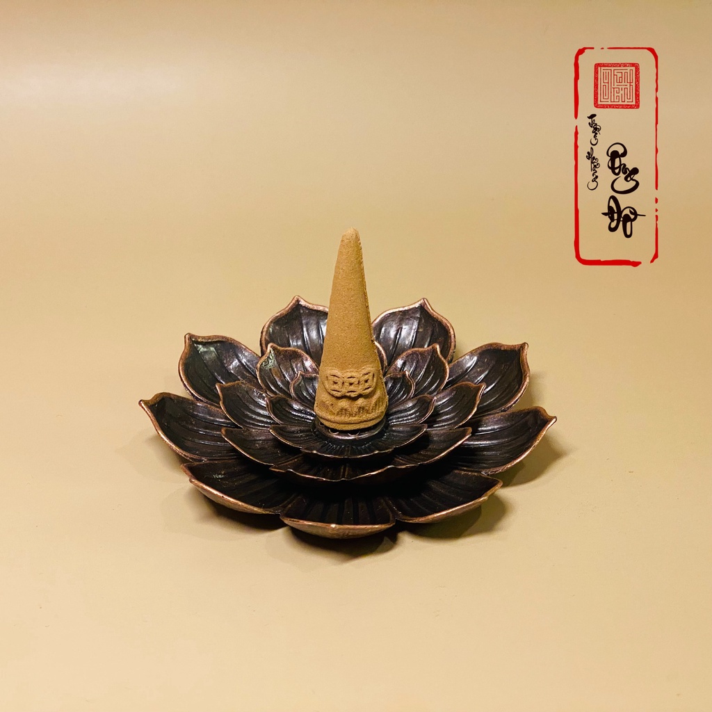 Đế Sen Để Nhang Nụ, Cắm Nhang Không Tăm Trầm Hương