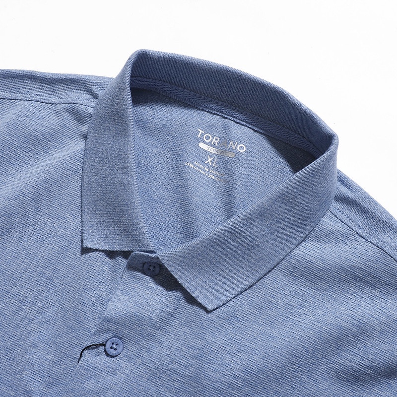 Áo polo nam TORANO cotton muối tiêu kẻ ngang Tri-color TP401