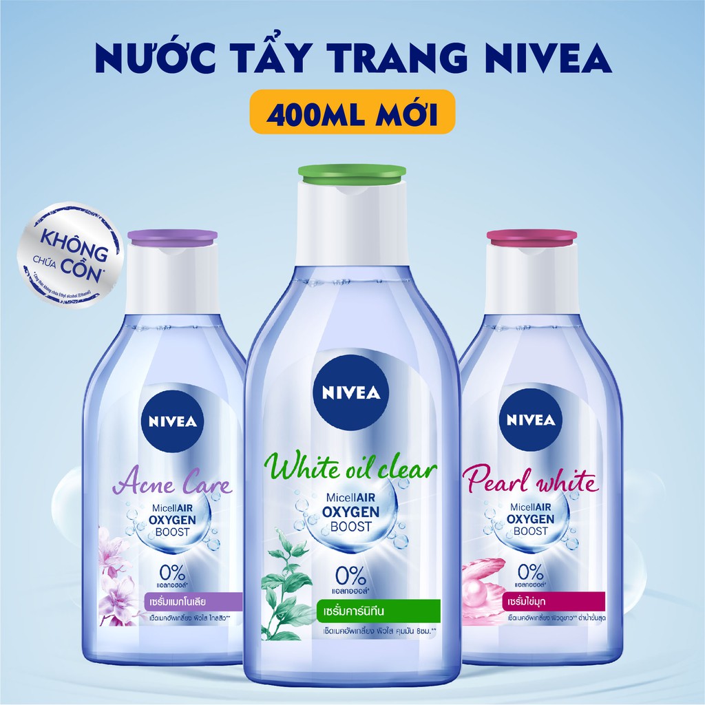 Nước Tẩy Trang Nivea Acne Care Chăm Sóc Da Mụn Dành Cho Da Mụn, Dễ Nổi Mụn 400ml