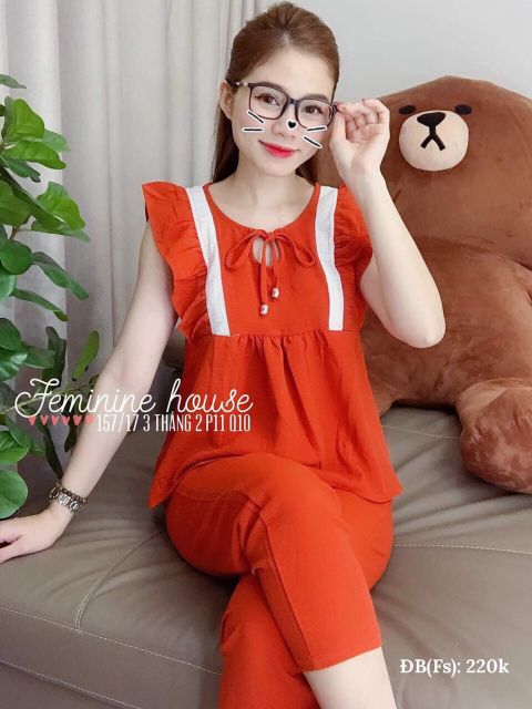 Bộ ngủ cánh tiên, đồ ngủ babydoll, đồ ngủ dễ thương, đồ bộ lửng, đồ ngủ lửng, đồ lửng mặc ở nhà