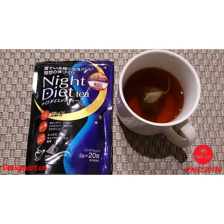 Trà Hỗ Trợ Giảm Cân Orihiro Ban Đêm Night Diet Tea Nhật Bản, 24 gói