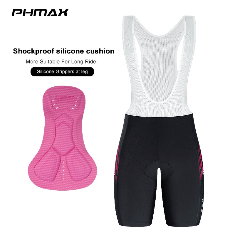 Quần đùi/ Quần yếm short đạp xe PHMAX vải nhanh khô thoải mái thời trang dành cho nữ