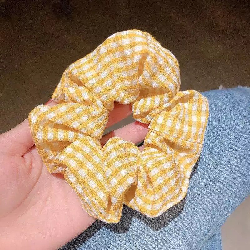 Dây chun buộc tóc vải scrunchies caro hàn quốc cực đẹp SC01 giá rẻ hothit