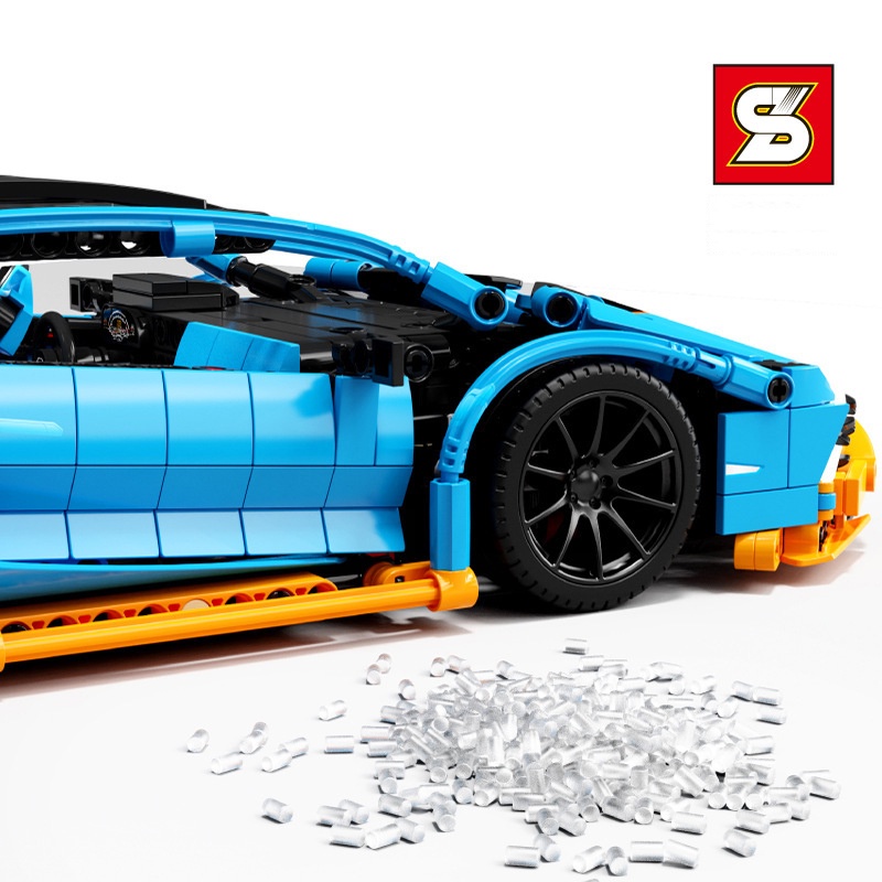 Đồ Chơi Lắp Ráp Kiểu LEGO TECHNIC Điều Khiển Từ Xa Xe Lamborghini Sian FKP 37 Blue Model SY8618 Với 1161 Mảnh Ghép
