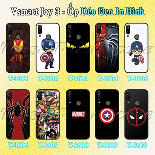 Ốp lưng Vsmart Joy 3 dẻo đen in hình Siêu Anh Hùng