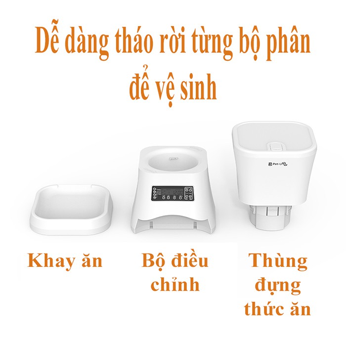Máy cho chó mèo ăn tự động dung tích 11L phù hợp cho cả cún và mèo,Máy ăn tự động chó mèo chăm sóc pet yêu