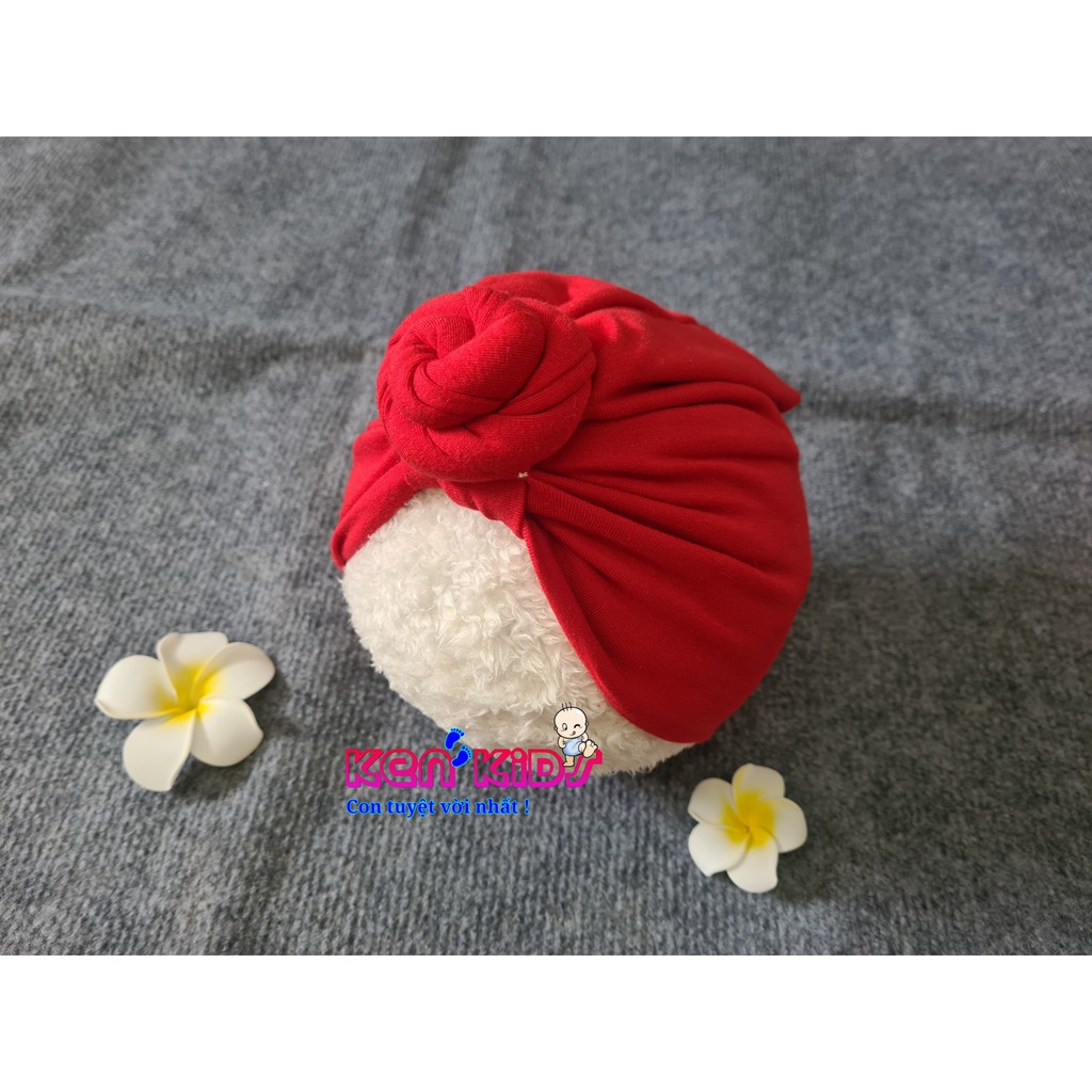 (5-10kg) Nón mũ Turban kiểu Ấn cho bé - màu đỏ