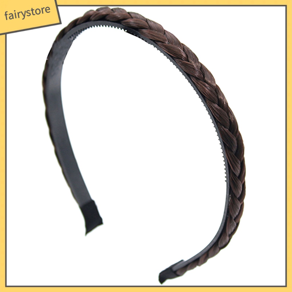 Băng Đô Cài Tóc Giả Bằng Sợi Tổng Hợp Màu Trơn Thời Trang Dự Tiệc