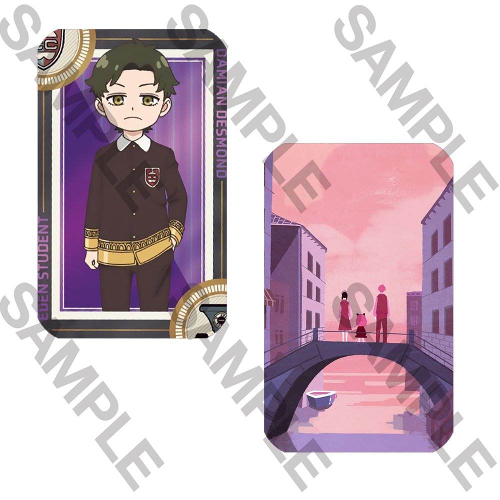(lẻ tấm) Ảnh card bo góc in hình Spy x Family Gia đình điệp viên CHIỀU TÀ ver thẻ bo viền 5*8cm anime chibi sưu tầm