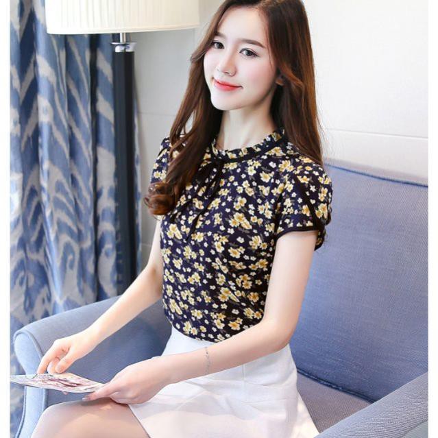 Áo sơ mi voan hàn🌈Freeship🌈 hàng QC đẹp điệu đà, rẻ bèo nhèo. ྇ '