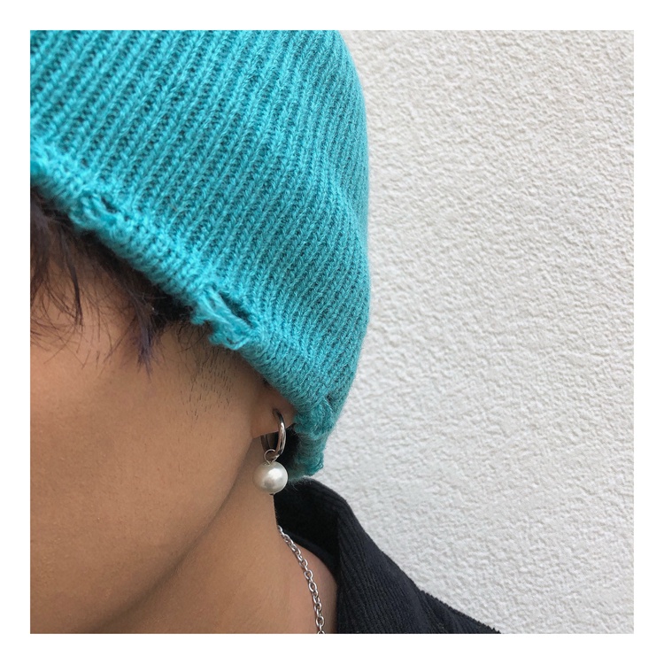 Khuyên tai ngọc trai nhân tạo phong cách hip hop cá tính cho nam và nữ