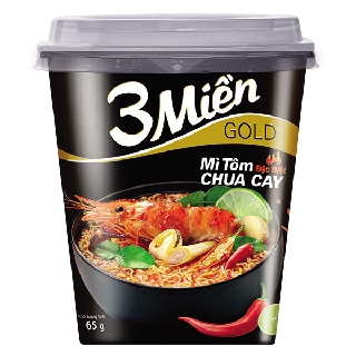 Mì 3 miền tôm chua cay ly 65g