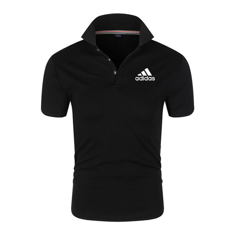 Áo thun ADIDAS ngắn tay có cổ phong cách doanh nhân cho nam