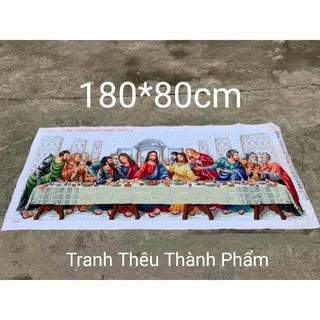 (Đã thêu) Tranh thêu chữ thập bữa tiệc ly cuối cùng của chúa 1m89