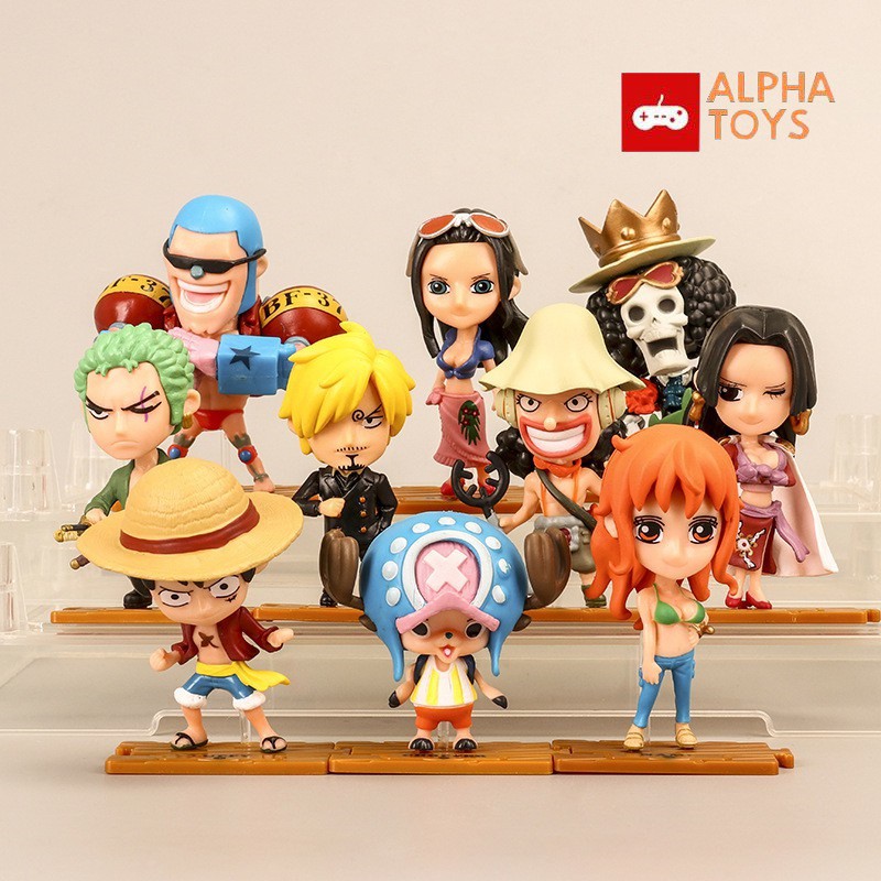 Combo bộ 10 mô hình chibi One Piece Team Luffy cực đẹp - One piece