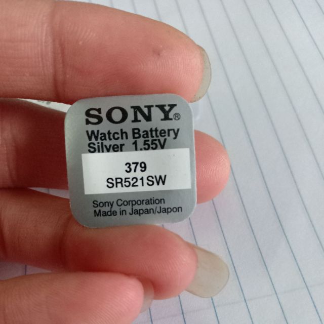 Pin Đồng Hồ Sony 379 SR521SW Chính Hãng japan