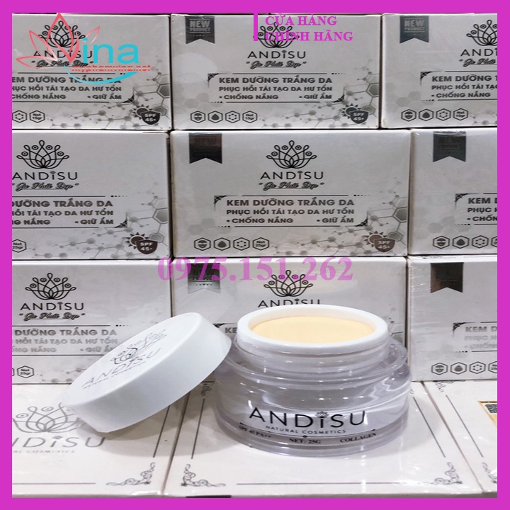 Kem Dưỡng Trắng Da Và Phục Hồi Tái Tạo Da Hư Tổn Andisu 15gr - 25gr
