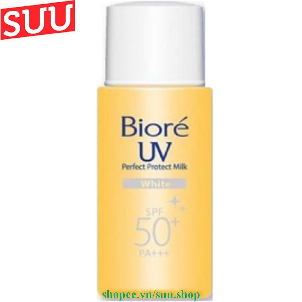 Sữa Chống Nắng 25ml Biore UV Perfect Protect Milk Bright Sáng Mịn SPF50+/PA+++, suu.shop Cam Kết 100% Chính Hãng.