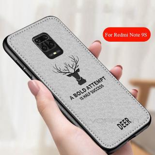 Ốp điện thoại vải họa tiết chú hươu cho Xiaomi Redmi Note 9S Note 9 Pro Max