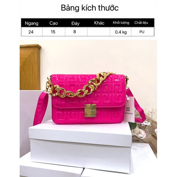 Túi xách nữ đeo chéo phối dây  xích cầm tay - có thể tháo rời, có khóa miệng, màu sắc sang chảnh, hợp thời