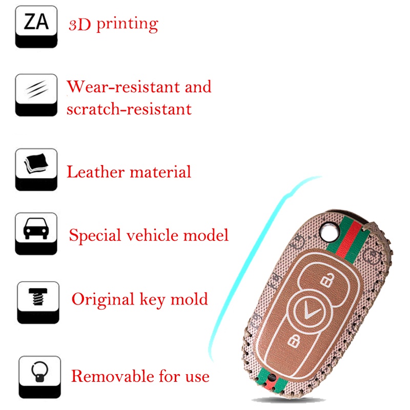 bọc chìa khoá smartkey Vinfast Fadil handmade da thật 001